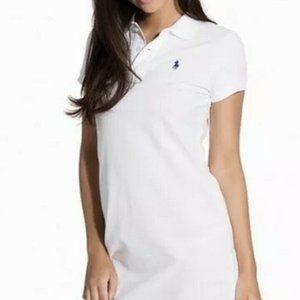 Polo Ralph Lauren Womens White Short Sleeve The Mesh Mini Shirt Dress Size Small